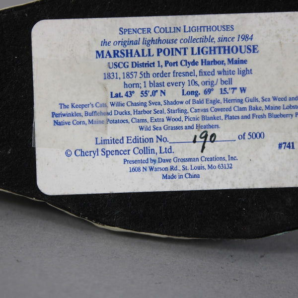 Cheryl Spencer Collin Lighthouse Marshall Pt Port Clyde Harbor Maine Lighthouse