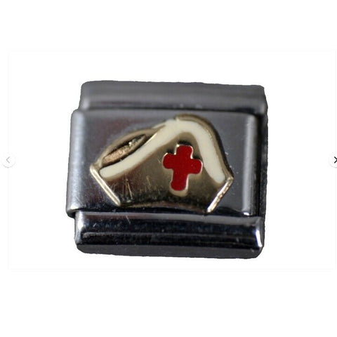 Panodiuti "Euro Nurse Cap" Stainless Steel Elastic Stretch Link Italian Charm