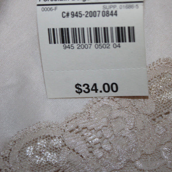 Worthington Top NEW $34 Sz 2X Tan Lace Lined V Neck Nylon Polyester Top
