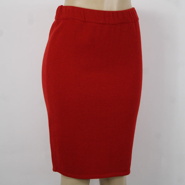 Toula Sz 4 Red Elastic Waist Knee Length Pencil AS IS Skirt