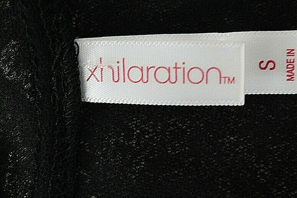Xhilaration Sz S Black Gold All Over Sequin Back Zip 100% Polyester Top