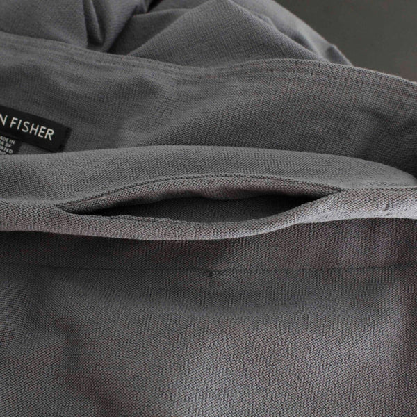 Eileen Fisher Sz S x 32 Gray Pull On Viscose Blend Straight Leg Pant