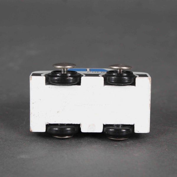 2 Wooden White Multi 3.25"  Police Car Toy