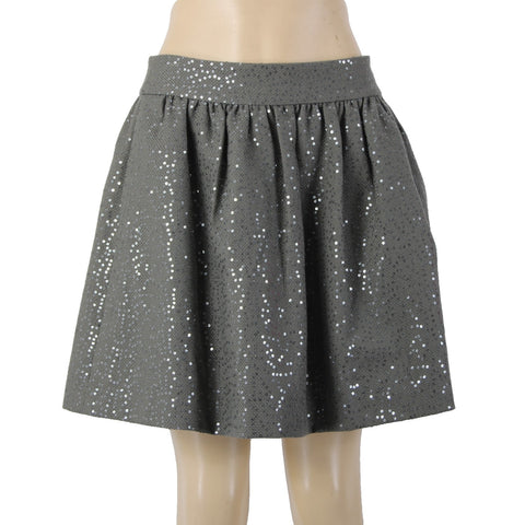 Banana Republic Skirt Heritage Collection Sz 4 Gray Clear Sequin Polyester Skirt