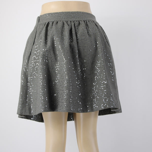Banana Republic Skirt Heritage Collection Sz 4 Gray Clear Sequin Polyester Skirt