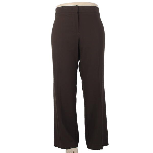 Karen Kane Pant NEW Sz 18W x 32 Brown Flat Front Polyester Rayon Pant