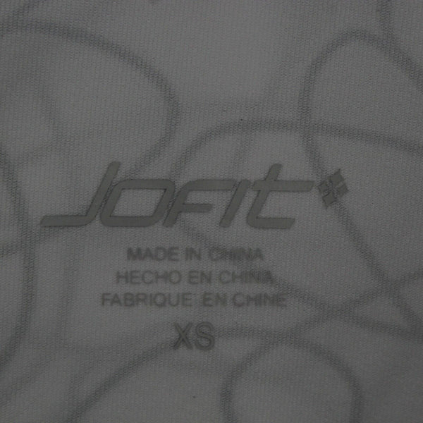 Jofit NEW $100 Sz XS White Purple Gray Poly 1/4 Zip Active Wear Sweater