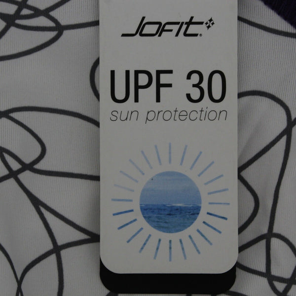 Jofit NEW $100 Sz XS White Purple Gray Poly 1/4 Zip Active Wear Sweater