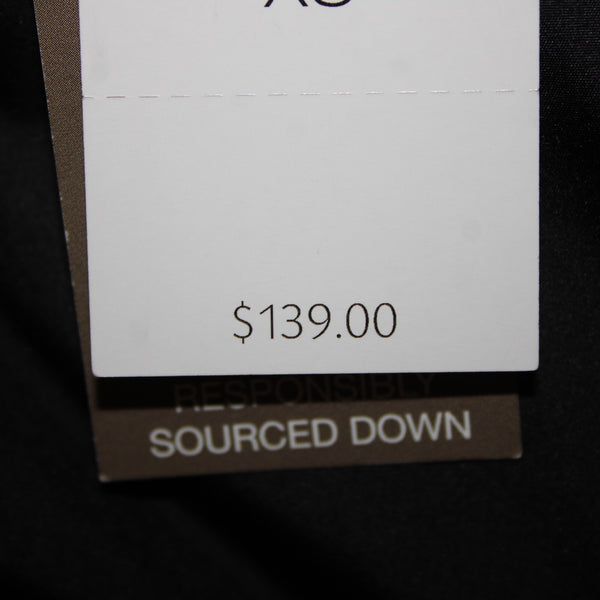 J Jill NEW $139 Down Sz XS Black Collared Pockets Nylon Polyester 80% Down Vest