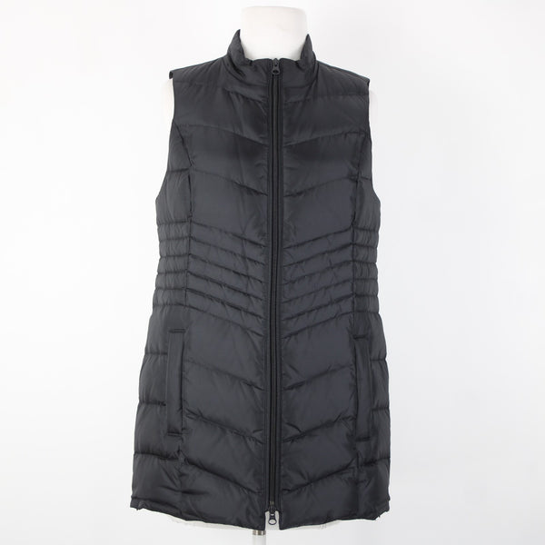 J Jill NEW $139 Down Sz XS Black Collared Pockets Nylon Polyester 80% Down Vest