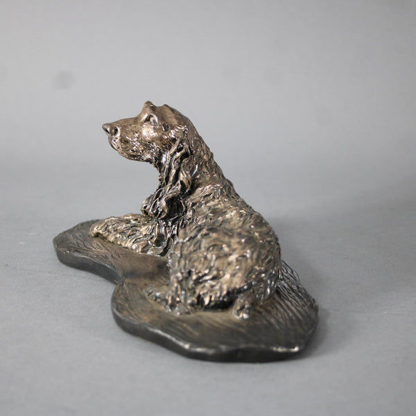 D'Argenta ? Silver Textured Cocker Spaniel 7" Figurine
