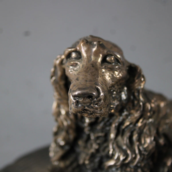 D'Argenta ? Silver Textured Cocker Spaniel 7" Figurine
