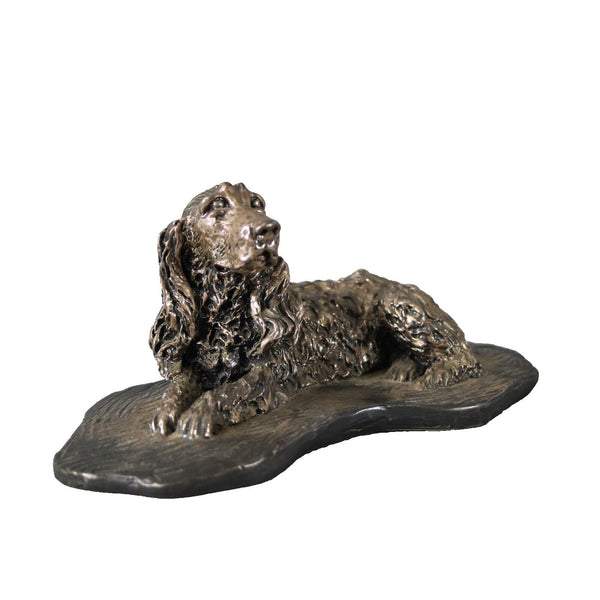 D'Argenta ? Silver Textured Cocker Spaniel 7" Figurine
