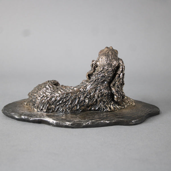 D'Argenta ? Silver Textured Cocker Spaniel 7" Figurine