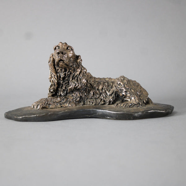 D'Argenta ? Silver Textured Cocker Spaniel 7" Figurine