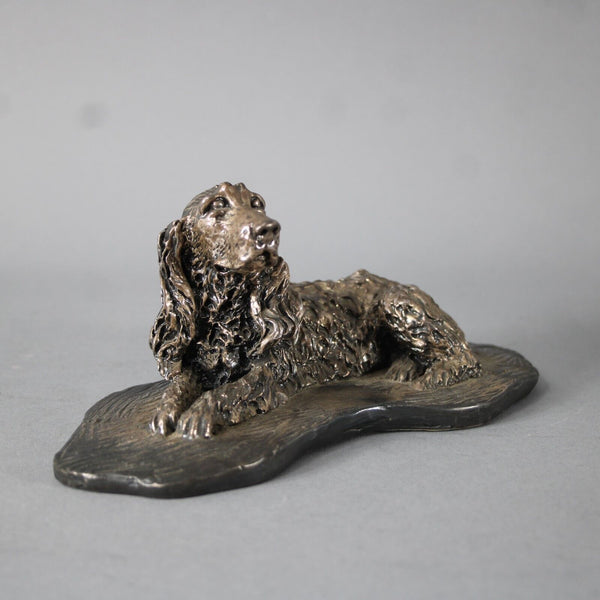 D'Argenta ? Silver Textured Cocker Spaniel 7" Figurine