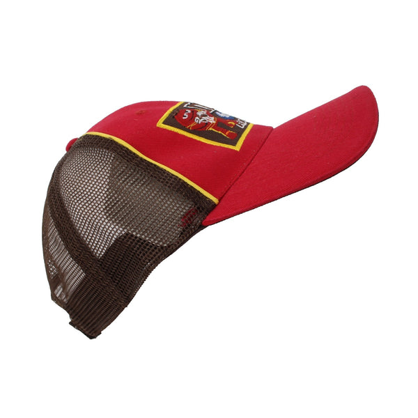 M & M Racing Hat Red Multi Colored 18 Kyle Busch Mesh Tucker Snapback Hat