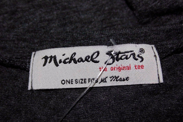 Michael Stars NEW $98 Charcoal Gray Sequin Front Heather Back Sheath Dress