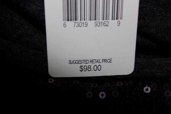 Michael Stars NEW $98 Charcoal Gray Sequin Front Heather Back Sheath Dress