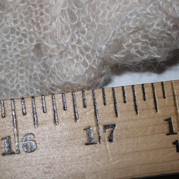 Free People NEW $168 Sz M Ivory Beige Open Knit Ruffle Mohair Nylon Wool Top