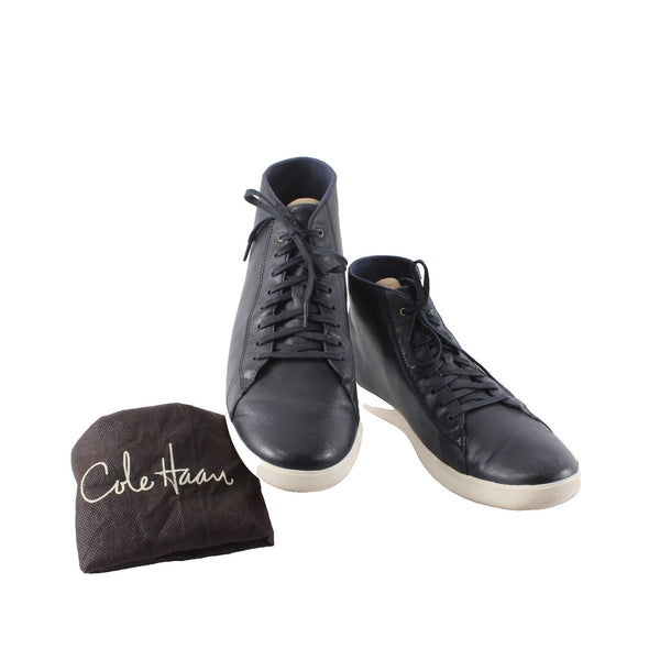 Cole Haan Shoes Grand Os Sz 11 M Navy Blue Ankle Lace Up Leather Shoes