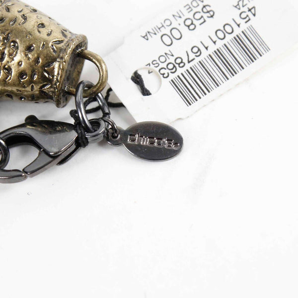 Chicos NEW $58 29.5" Black Silvertone Goldtone Multi Chains Necklace
