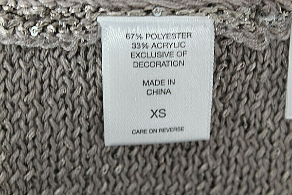 SOHO JEANS New York & Co NEW $55 Sz XS Taupe Beige Silver Sequin Poly Blend Top