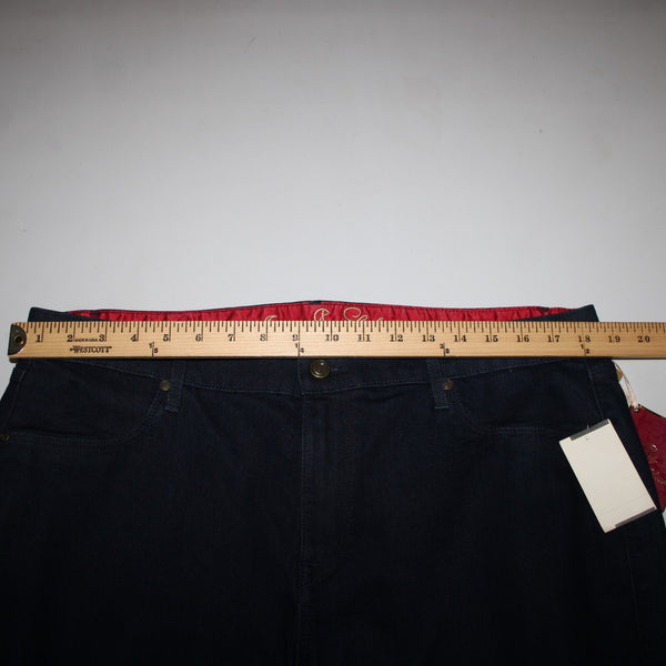 Cookie Johnson NEW $110 Joy Cosmos Sz 36 x 31 Dark Denim Stretch Cotton Jeans