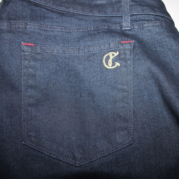 Cookie Johnson NEW $110 Joy Cosmos Sz 36 x 31 Dark Denim Stretch Cotton Jeans