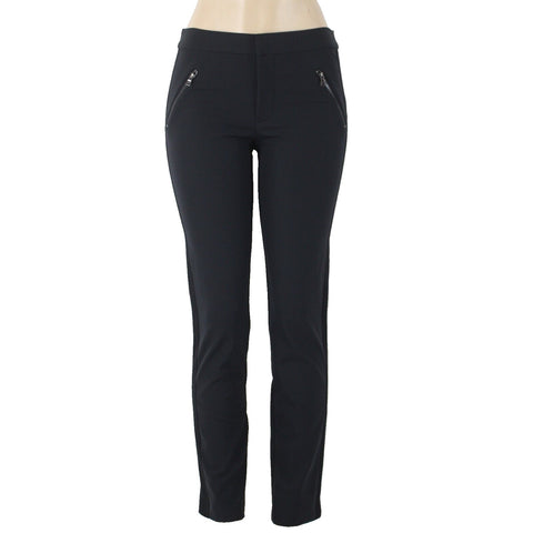 Rebecca Taylor Sz 4 X 31 Black Faux Pockets Skinny Polyamide Spandex Pant