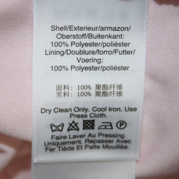 DKNY Dress NEW $129 Sz 8 Pink Ruched Belted V Neck Lined 100% Polyester Dress