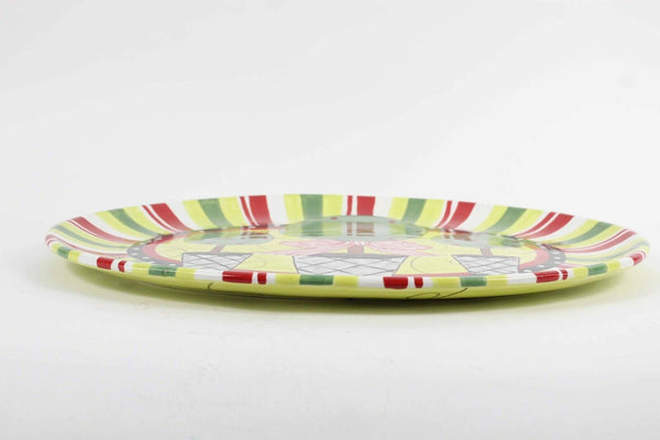 Rebecca Harrell Designs Topiary Green White Red Black Platter