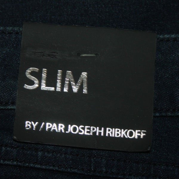 Joseph Ribkoff 16 Jeans NEW Sz 16 x 33 Dark Blue Denim Eyelet Slim Viscose Jeans