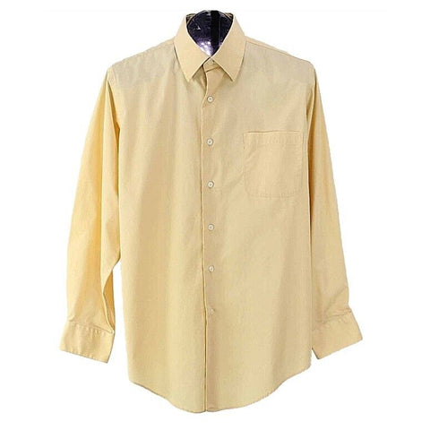 Bill RobinSon Sz 15/15 1/2 x 32/33 Peach Cotton Poly Fitted Dress Shirt