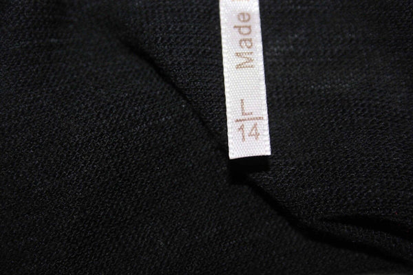 Poof Girl Sz 14 Black Gray White Stripe Front Pocket Cardigan