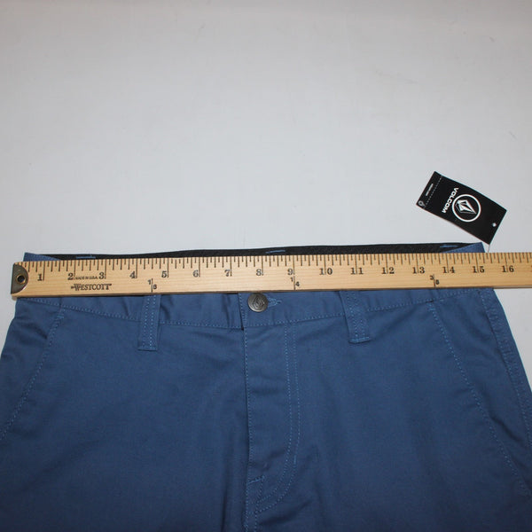 Volcom Shorts NEW $52 Cleaver Sz 28 x 9 Navy Blue Stretch Cotton Elastane Shorts