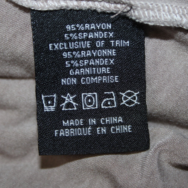 Charlie Paige Top Sz S/M Brown Floral Asymmetrical Tunic Rayon Spandex Top