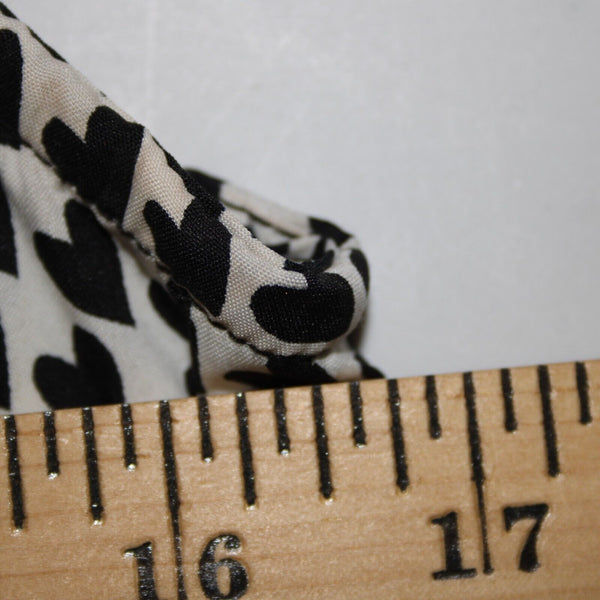 MG Collection Sz 6 Black White Hearts Pockets Lined Drawstring 100% Poly Dress