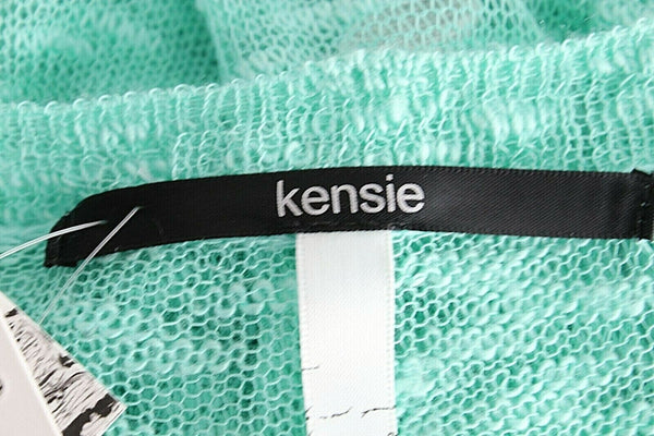 Kensie NEW $69 M Mint Delicate Open Weave Gathered 100% Acrylic Sweater