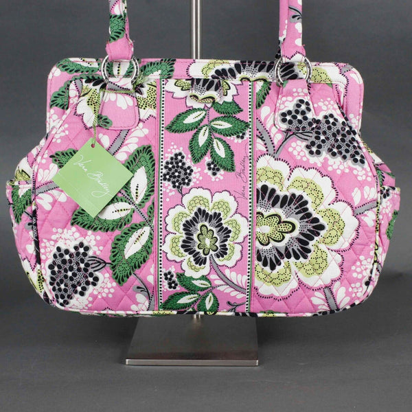Vera Bradley NEW $94 10 x 14 Pink Green Multi Quilted Floral Frame Purse