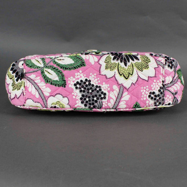 Vera Bradley NEW $94 10 x 14 Pink Green Multi Quilted Floral Frame Purse