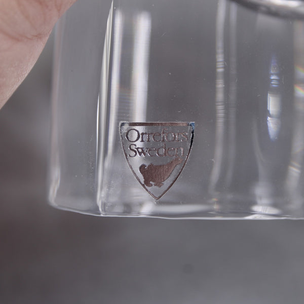 Orrefors Ice Cube Crystal Interlocking Votive Or Tealight Candle Holder