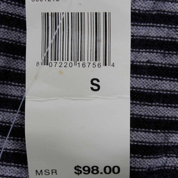 Max Studio NEW $98 Sz S Gray Black Stripe Cotton Rayon Wrap Sweater