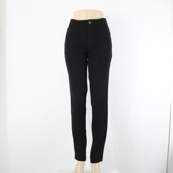 Prada Sz 40 x 34 Black Pockets Skinny Straight Leg 100% Polyester Elastane Pant