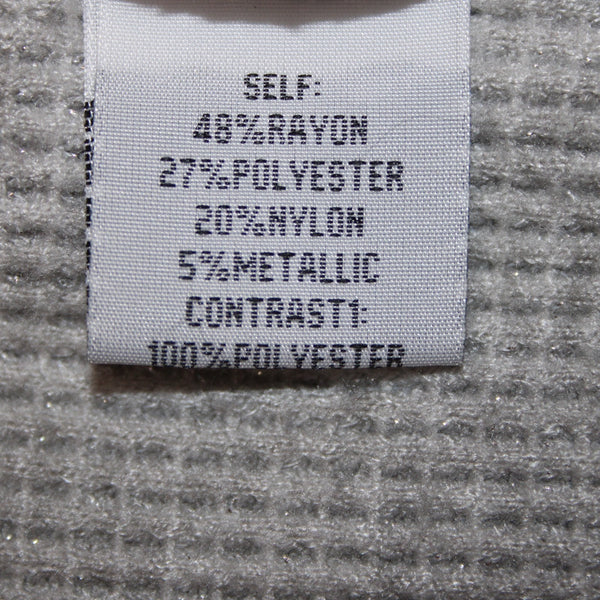 Johnny Was Jacket Sz M Gray Multi Color Metallic Embroidered Hooded Rayon Jacket