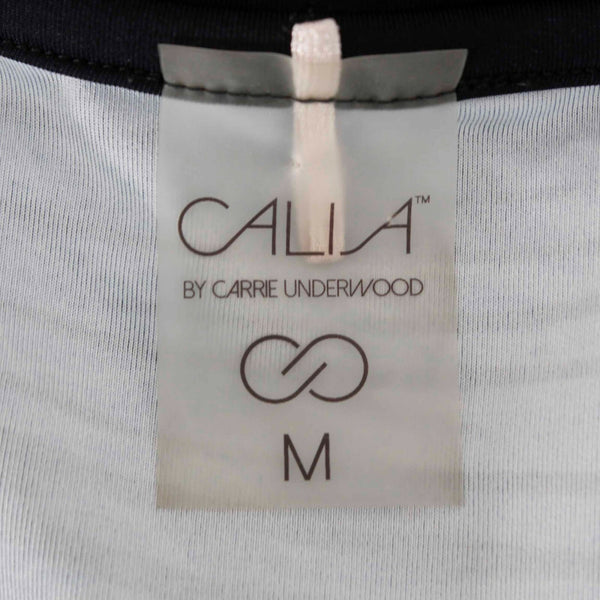 CALIA Sz M Blue Multi Hi Lo Racerback Polyester Spandex Activewear Top