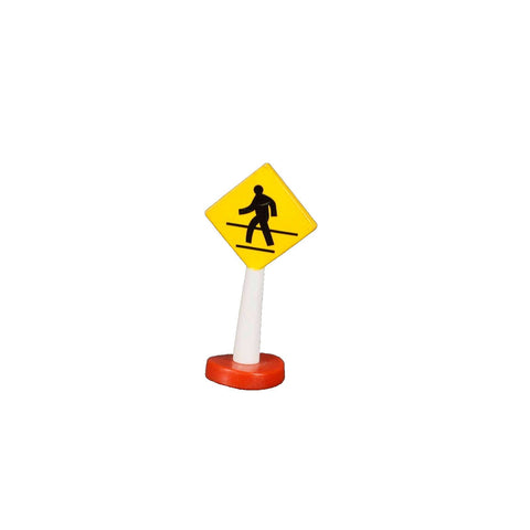 Yellow Multi 2.75" Plastic Walking Sign Toy