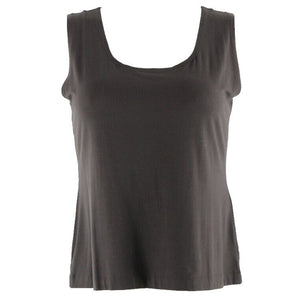 Chicos Sz 2 Brown Rayon Blend Stretch Basic Top