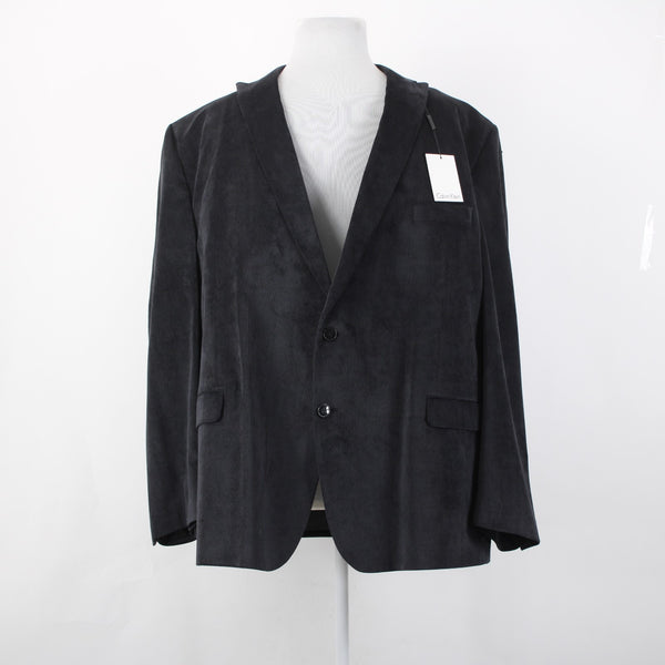 Calvin Klein NEW 56R Blazer Jacket NEW Gray Corduroy 2 Button Poly Nylon Blazer