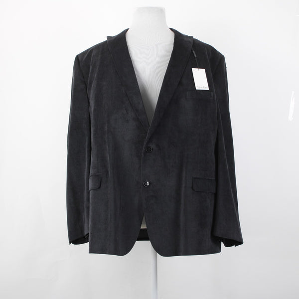 Calvin Klein NEW 56R Blazer Jacket NEW Gray Corduroy 2 Button Poly Nylon Blazer